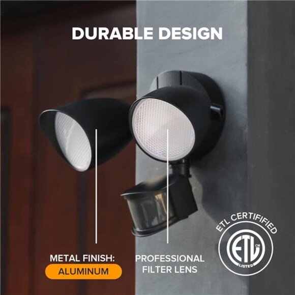 32W 2500 Lumen LED Security Lights Motion Sensor Light Outdoor, 5000K Daylight - Picture 6 of 7